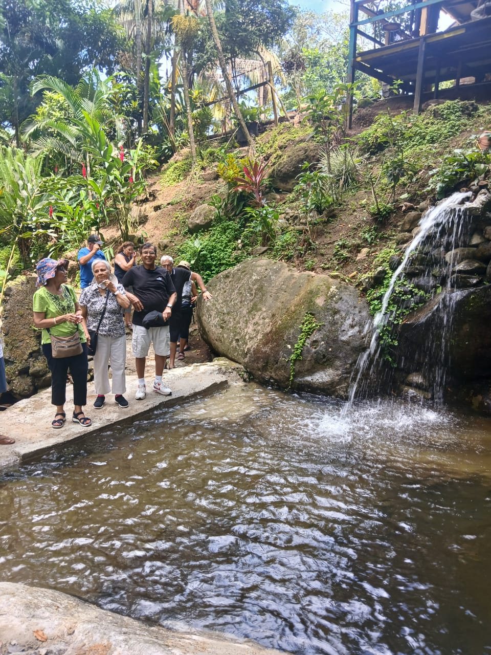 Waterfall area in the tropical setting